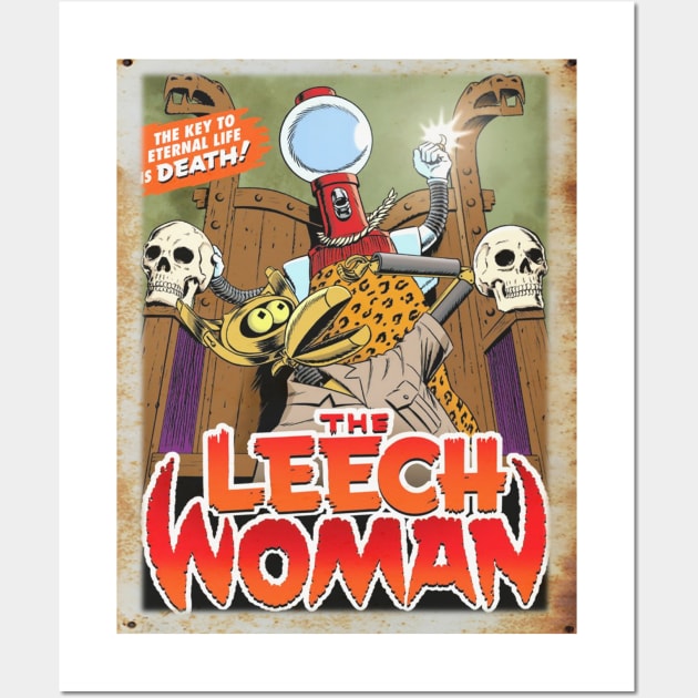 Mystery Science Rusty Barn Sign 3000 - The Leech Woman Wall Art by Starbase79